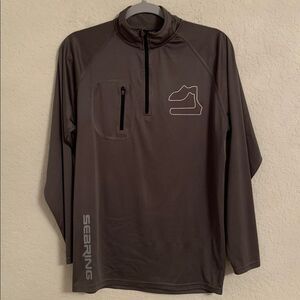 Dunbrooke Charcoal Pullover 1/4 Zip Long Sleeve Size M